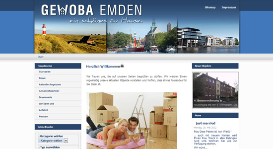 GEWOBA Emden  Relaunch 2010